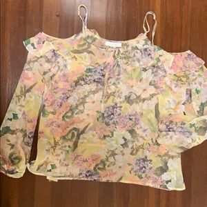 Yumi Kim cold shoulder ruffle top